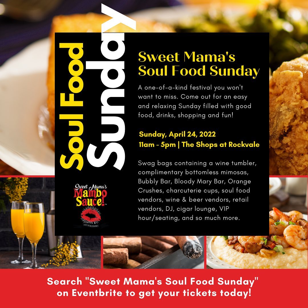 An Image Representing Sweet Mama’s Soul Food Sunday At Shops @ Rockvale In Lancaster County, Pa